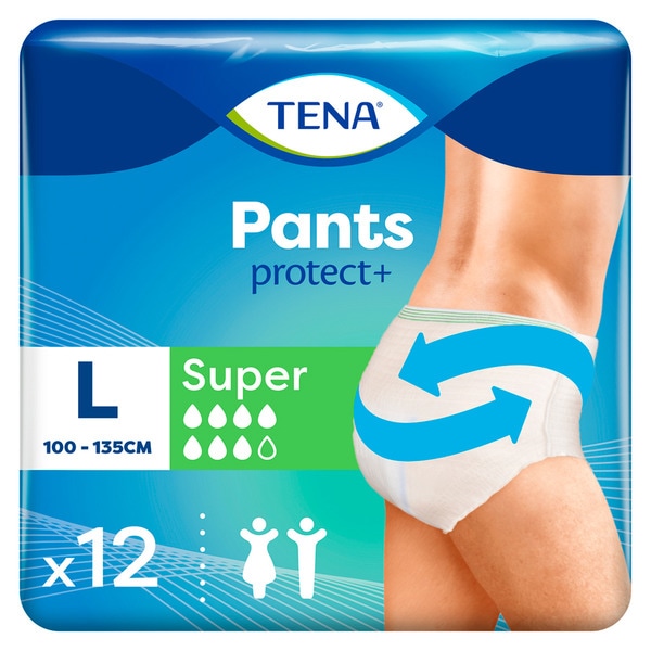Cuecas para Adultos com Incontinência Absorventes Pants Super Tamanho L embalagem 12 unidades