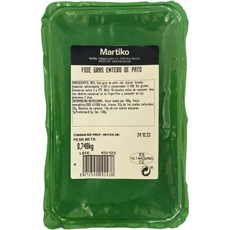 MARTIKO whole duck foie gras approximate weight tub 750 g