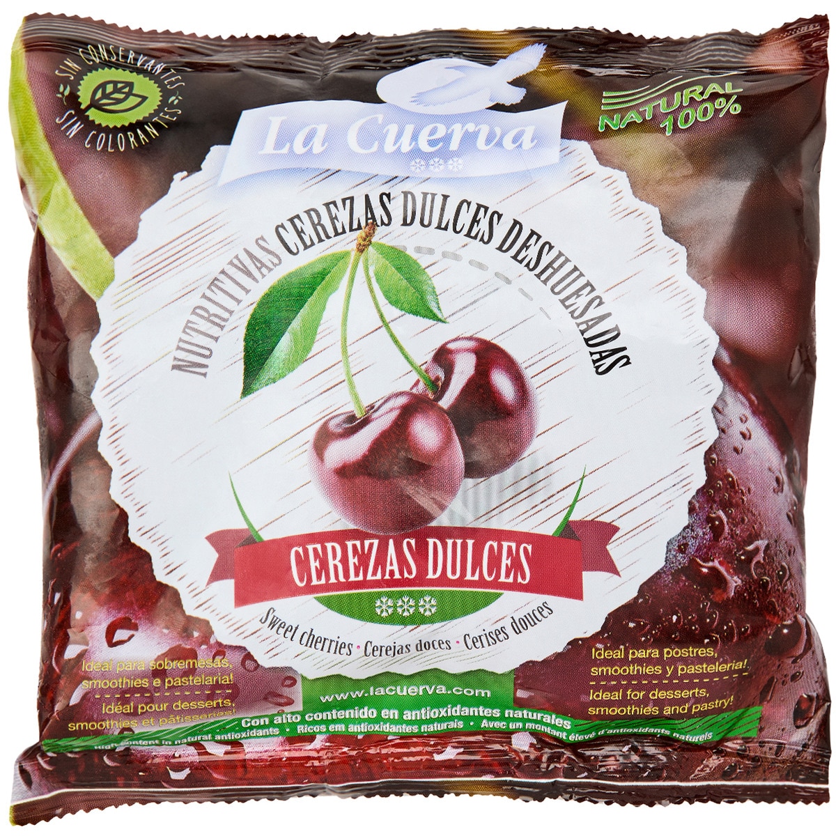 cereza dulce deshusada ideal para postres, smoothies y pastelería 100% natural