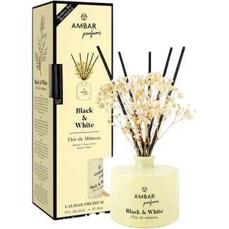 AMBAR Perfums Black and White Mimosa flower scented diffuser air freshener