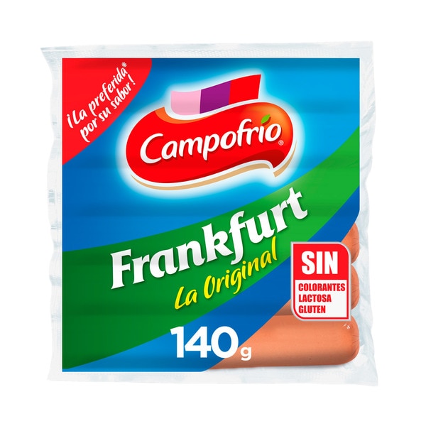 Salsichas Frankfurt embalagem 140 g