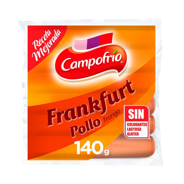Salsichas Frankfurt de Frango embalagem 140 g