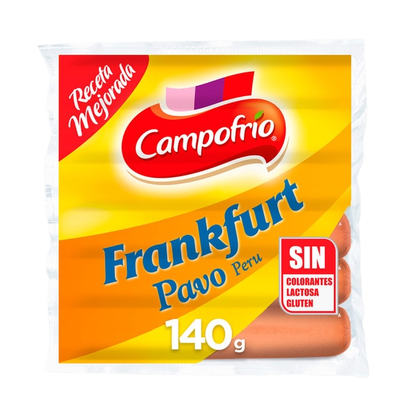 Salsichas Frankfurt de Peru embalagem 140 g
