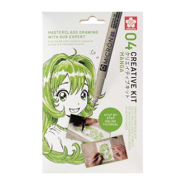 Kit creativo con Pigma micron 05 negro Gelly roll Koi coloring 3 postales A6. 4 modelos diferentes. Vídeo tutorial Sakura.