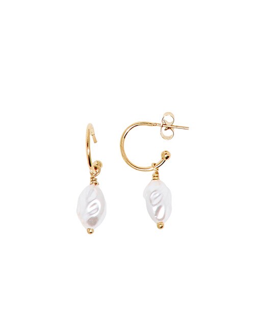 Pendientes Aro Perla Gold