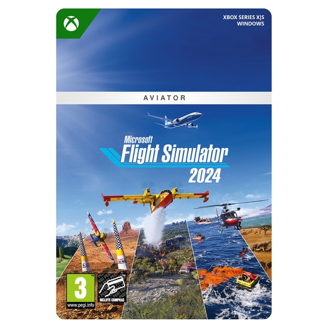 Videojuego digital Microsoft Flight Simulator 2024 Aviator Edition.
