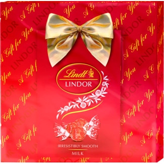 Lindt Bombons Giftbox Chocolate de Leite Lindor embalagem 287 g