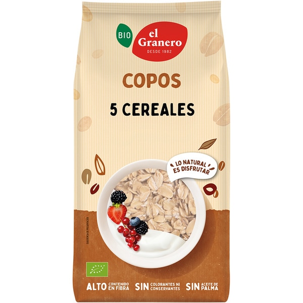Bio organic 5-cereal flakes with no palm oil bag 500 g