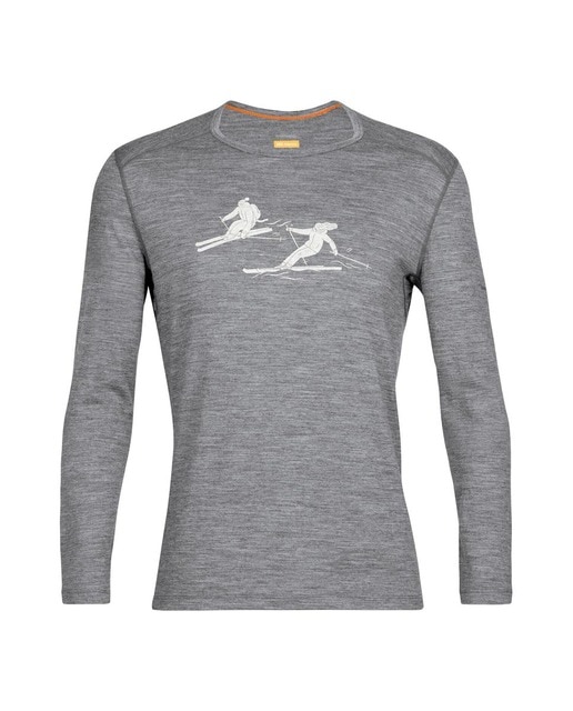 Camiseta térmica merino de hombre 200 Oasis LS Crewe Last Run Icebreaker