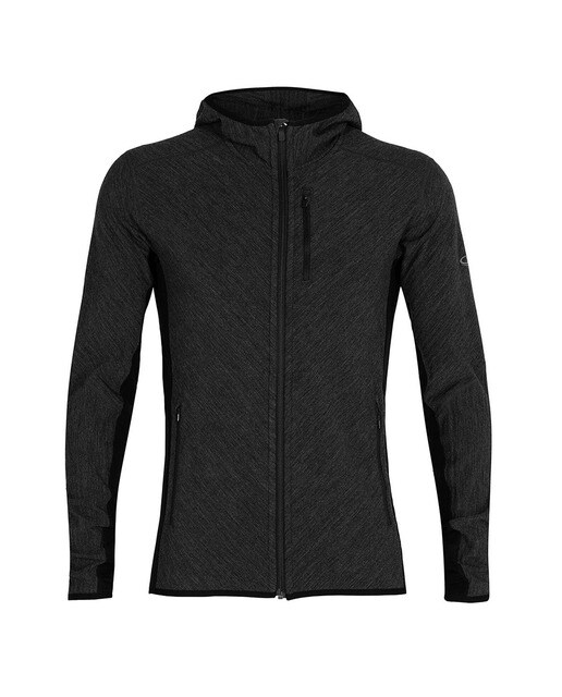 Sudadera térmica merino de hombre Descender LS Zip Hood Icebreaker