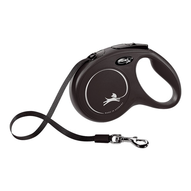 Flexi – Correa automática Flexi para perros New Classic. Negro. Talla XS