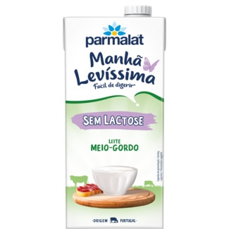 Parmalat Manhã Levíssima Leite Meio Gordo sem Lactose embalagem 1 L