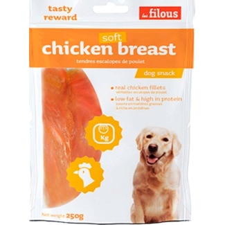 Les Filous Snack para Cão Peito de Galinha embalagem 250 g