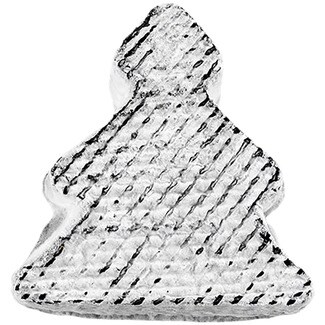 BACH queso elaborado con leche cruda de cabra forma árbol de Navidad pieza 60 g cubierto con una capa de ceniza