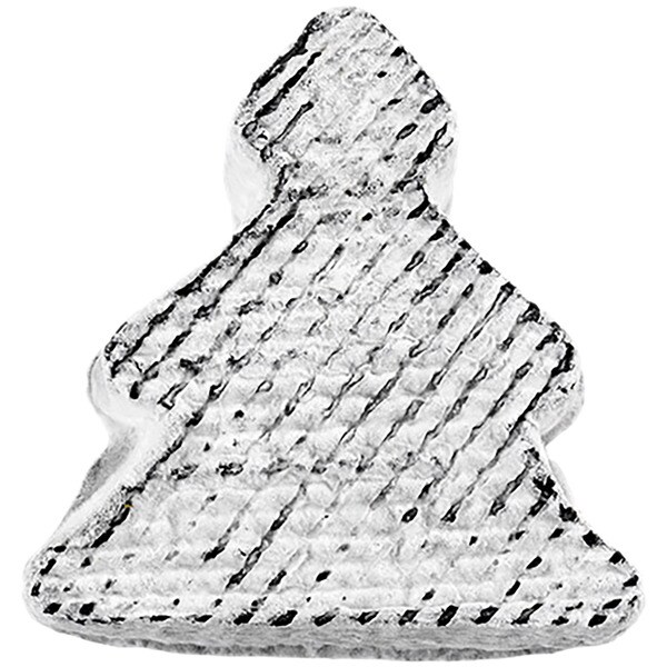 Käse aus Ziegenrohmilch Weihnachtsbaumform Stück 60 g bedeckt mit einer Schicht Asche