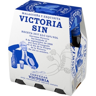 VICTORIA helles alkoholfreies Bier 0,0% mit geringer Fermentierung 6er-Pack Flaschen 25 cl