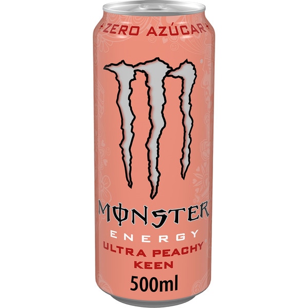 Ultra Peachy Keen flavour sugar-free energy drink with taurine and ginseng tin 50 cl
