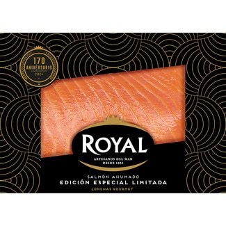 ROYAL special limited edition gourmet slices smoked salmon container 200 g