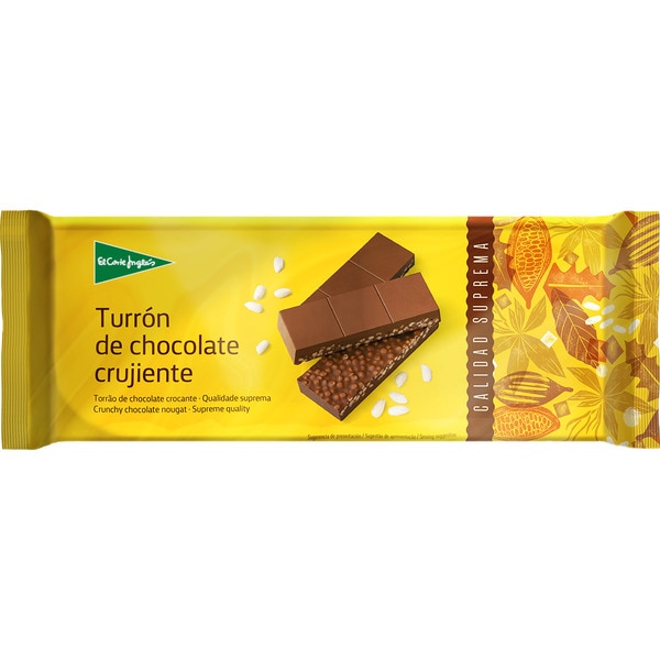 Knuspriger Schokoladen-Turrón Spitzenqualität Tafel 250 g