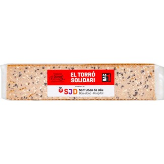 VICENS RAC1 Solidaritäts-Turrón aus Mandeln und Cookies Tafel 300 g