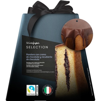EL CORTE INGLES SELECTION pandoro with chocolate cream and covered in chocolate case 750 g