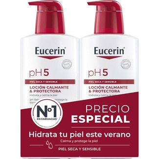 EUCERIN pH5 beruhigende und schützende Lotion für trockene und empfindliche Haut 2er-Pack Flacon 250 ml