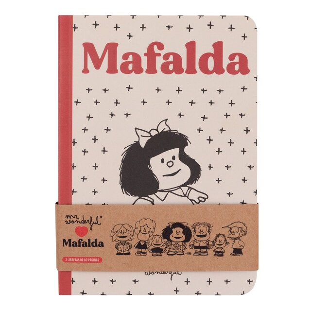 Set de 3 libretas A6 Mr Wondeful: MAFALDA