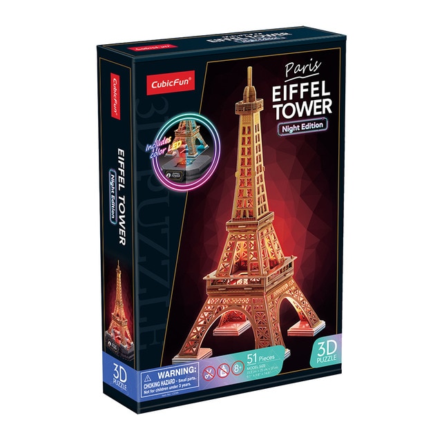 Puzzle 3D Night Edition Torre Eiffel CubicFun El Corte Ingles