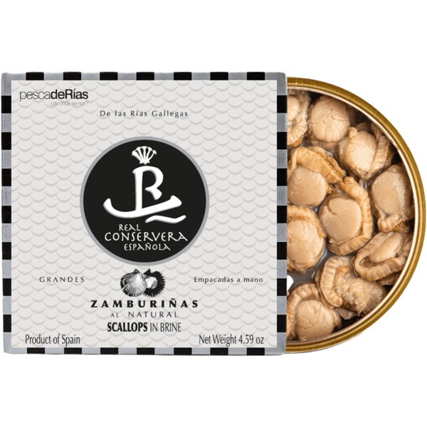 Große Kammmuscheln, naturbelassen Dose 130 g