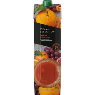 EL CORTE INGLES SELECTION Defense citrus juice drink with pomegranate and 0% added sugar carton 1 l with ginseng and thiamine