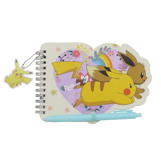Set libreta con espiral y boligrafo Pokémon Flowers CyP Brands beige malva multicolor.