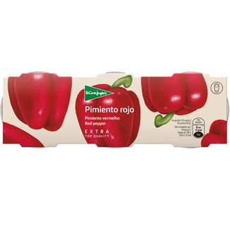EL CORTE INGLES premium natural peeled premium red peppers 3-pack tins 60 drained weight g