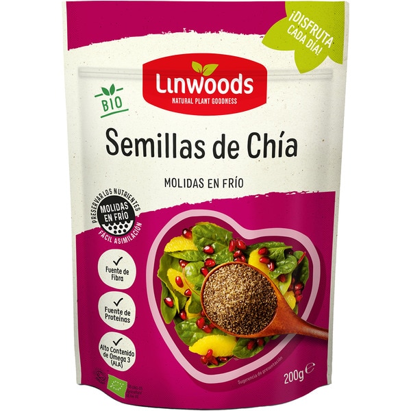 Bio ökologische kalt gemahlene Chiasamen glutenfrei Tasche 200 g