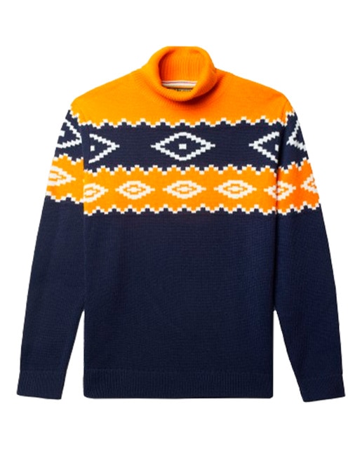 Jersey de hombre, estampado de grecas, cuello redondo.