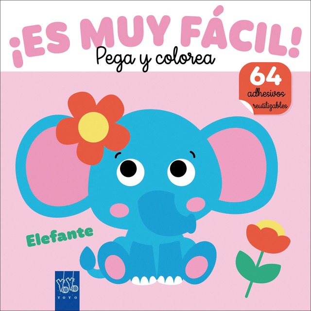 ¡Es muy fácil! Pega y colorea. Elefante (Tapa blanda)