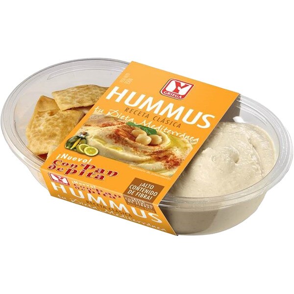 classic hummus with pita bread tub 150 g
