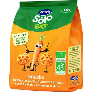 HERO SOLO Ökologische Erbsen- und Mais-Snacks, ab 10 Monaten Tasche 40 g