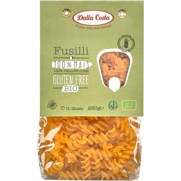 Massa Fusili de Milho sem Glúten embalagem 250 g