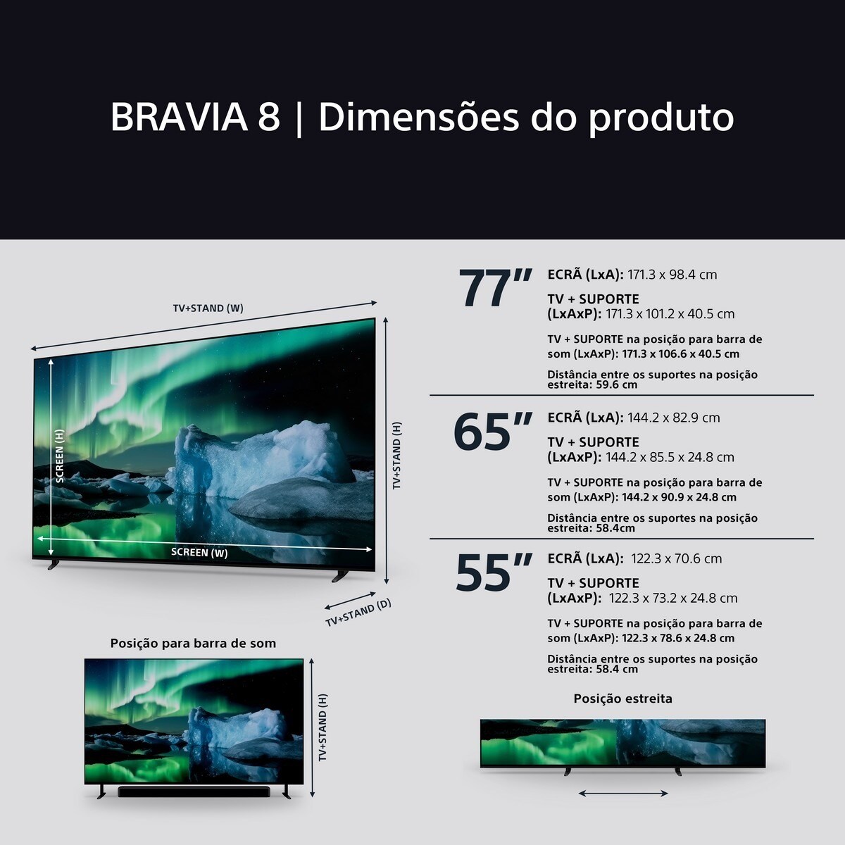 TV OLED 55" (139 cm) Bravia 8 Sony K55XR80PAEP 4K UHD Google TV 14