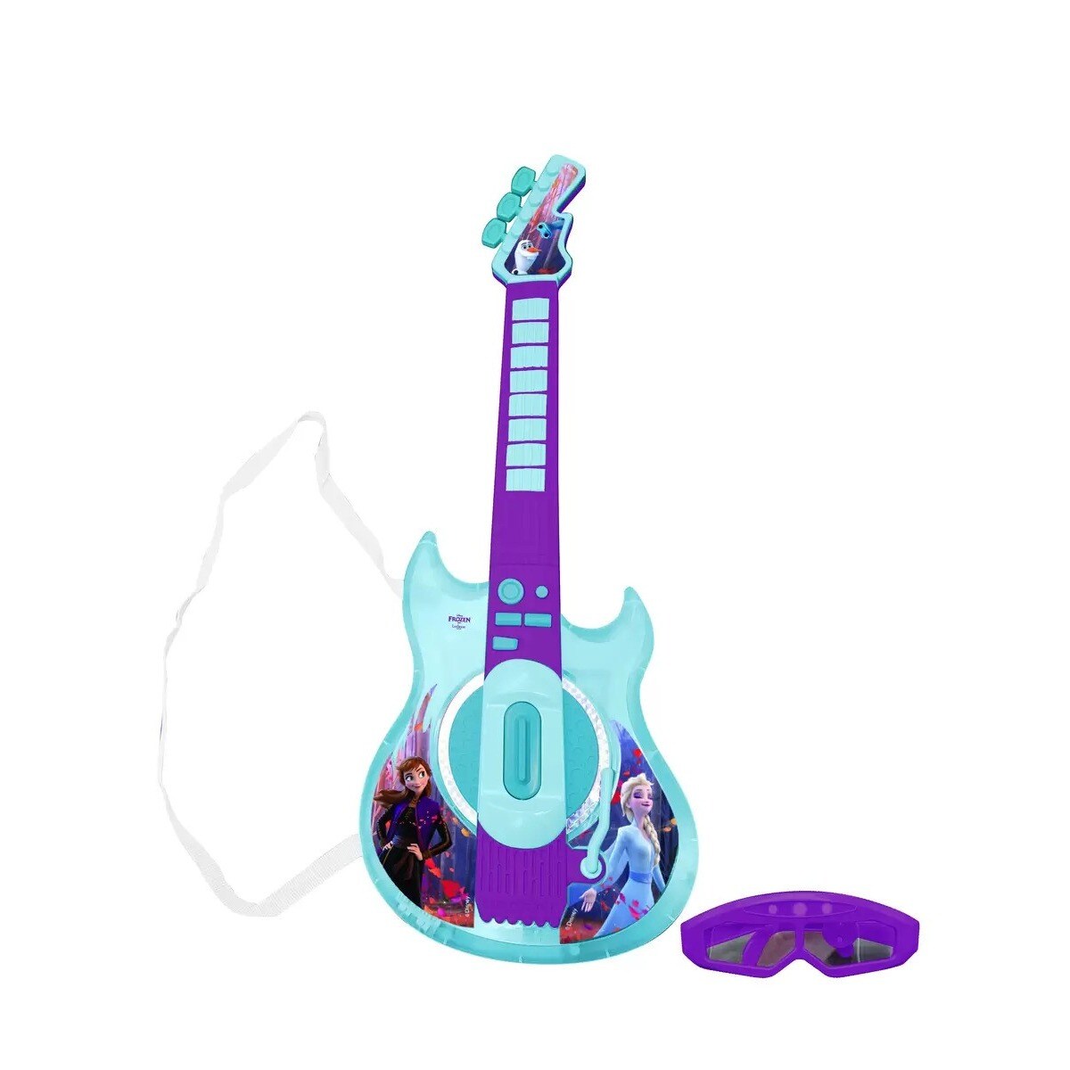 Guitarra Eletrônica Luminosa e Óculos com Microfone Integrado Disney Frozen 4