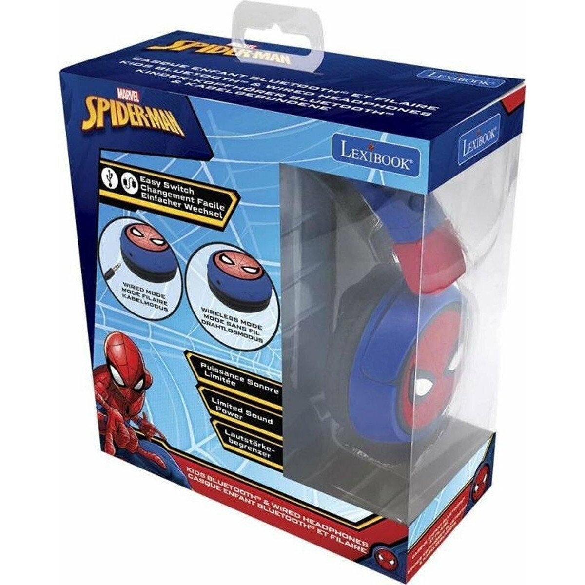 Imagem 0 de Auscultadores Lexibook Spider-Man 2 em 1 bluetooth