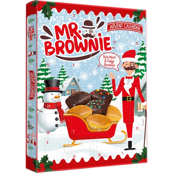 Adventskalender mit Brownies Karton 600 g