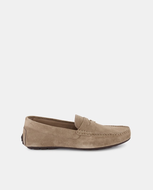 Mocasines de hombre en serraje