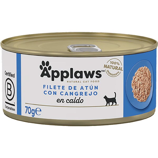 wet food for adult cats tuna and crab tin 70 g