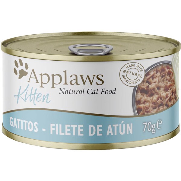 comida húmeda para gatitos con filete de atún lata 70 g