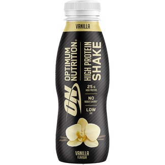 OPTIMUM NUTRITION batido proteico sabor vainilla sin azúcares añadidos envase 330 ml