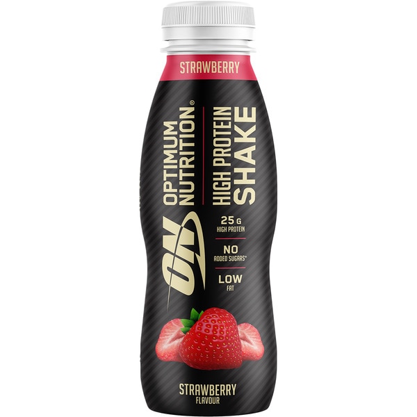 Proteinshake Erdbeergeschmack ohne Zuckerzusatz Behälter 330 ml
