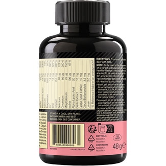 On Optiwomen suplemento con vitaminas, minerales y extractos herbales envase 60 cápsulas para mujeres activas - Optimum Nutrition
