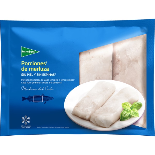 porciones de merluza sin piel y sin espinas bag 400 g
