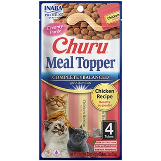 CHURU snack para gatos Meal Topper puré de pollo 4x14g envase 56 g